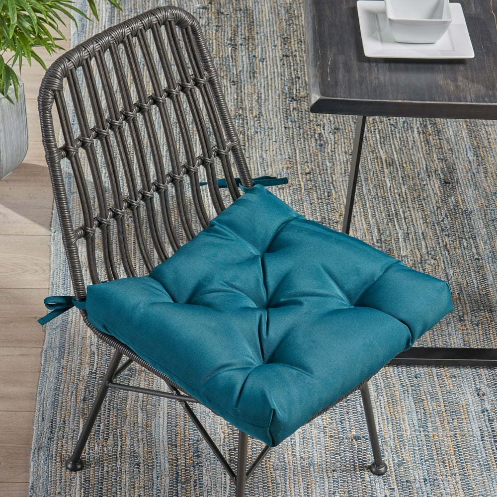 Noble House Zaniyah Indoor Fabric Classic Tufted Chair Cushion, Dark