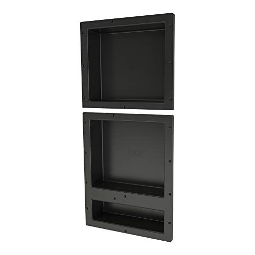 Tile Redi USA RNT1614S-20D Redi Niche Douche, 16 Pouces L x 34 Pouces H, Noir