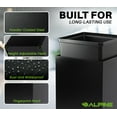 thumbnail image 3 of Alpine Commercial Indoor Recycle Bin - 29 Gallon Modern Looking Black Recycle Bin, Office Recycling Bins, Metal Trash and Recycling Container with Stickers & 3 Optional Lids (lid Sold Separately), 3 of 10