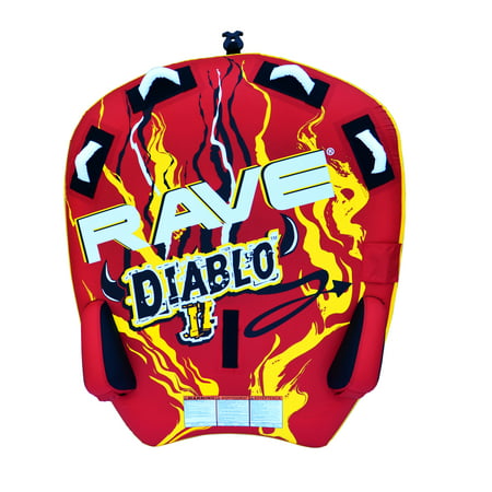 RAVE Sports Diablo II Inflatable 2 Person Rider Towable Boat Water Tube (Best 3 Person Towable Tubes)
