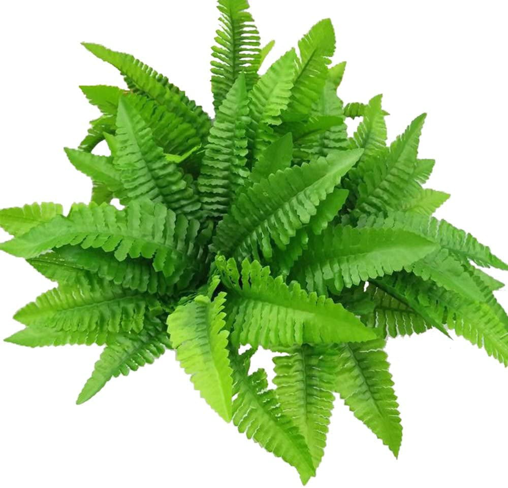 4X Plastic Lifelike Artificial Fern Foliage Bush Plants Indoor/outdoor Decor 