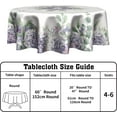 thumbnail image 6 of Watercolor Purple Hydrangea Round Tablecloth 60 Inch Spring Summer Lilac Table Cloth Floral Lavender Flower Circle Stain Resistant Table Cover for Kitchen Dining Party Weddings Outdoor Decor, 6 of 6