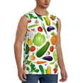 thumbnail image 2 of Haiem Men's Vegetables2 Print Tank Tops Summer Sleeveless Cut Off Workout T-Shirts Fitness Vest Athletic Undershirts-Small, 2 of 8