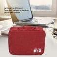 thumbnail image 3 of Large Capacity Portable Data Cable Charger Bag with Double Layer Design Electronic Accessories Travel Case for Mobile HDD Laptop Power Cord, 3 of 7