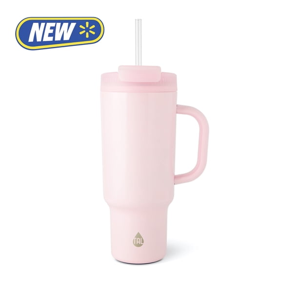 TAL 40oz Stainless Steel Hudson Tumbler with Straw, Pink Shimmer