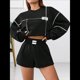 thumbnail image 5 of Sudaderas de Larga para Mujer Negro L, 5 of 7