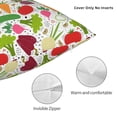 thumbnail image 4 of Rateoe Cartoon Vegetables Pattern Throw Pillow Cover Premium Pillow Stuffer Sham Square for Decorative Cushion Bed Couch Sofa(Pillow insert not included), 4 of 8