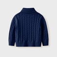thumbnail image 3 of Lmnyox Sweaters for Kids Plain Long Sleeve Turtleneck Cable Knit Pullover Winter Casual Warm Sweaters, 3 of 8