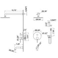 thumbnail image 5 of Three Functions Complete Shower System, Shower Faucet Set with Bathroom Bathtub Faucet with Rough-in Valve, 5 of 5