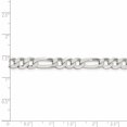 thumbnail image 4 of 925 Sterling Silver 7.5mm Figaro Chain Bracelet, 4 of 8