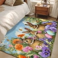 thumbnail image 5 of Easter Bunnies 3'x5' Washable Rug, Spring Easter Eggs Garden Floral Non-Slip Area Rugs for Entryway Kitchen Classroom, StainResistant Dorm Throw Carpet, Low Pile Soft Indoor Floor Mat, 5 of 9