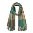 thumbnail image 2 of 1 Scarf Green Polyester Winter Wraps Ladies Light Scarf Warm Scarves Womens Long Shawl Large Scarves Knit Tassel Scarf, 2 of 3