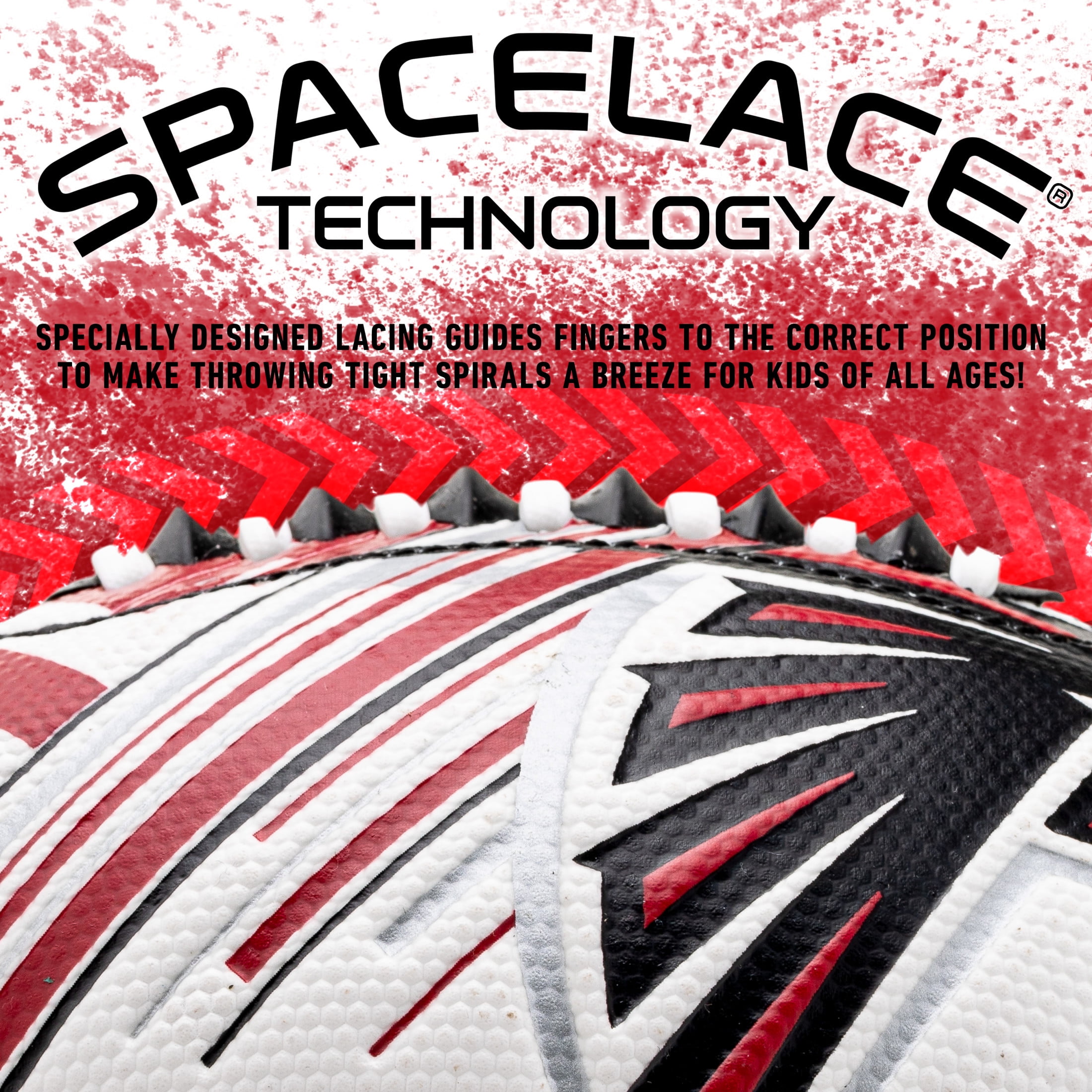 NFL Atlanta Falcons Football - Youth Mini Football - 8.5" Football- SPACELACE Easy Grip Texture- Perfect for Kids !