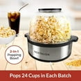 thumbnail image 4 of Nostalgia 6 qt Countertop Popcorn Machine, Stainless Steel Stirring Popcorn Popper, Silver, 4 of 5