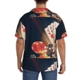 thumbnail image 5 of Disketp Men's Hawaiian Casino Poker Chips Print Shirts Button Down Holiday Beach Shirts-Large, 5 of 7