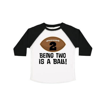 

Inktastic 2nd Birthday Football Sports Boys Gift Toddler Boy Girl T-Shirt