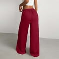 thumbnail image 4 of Women's Baggy Summer Palazzo Pants Casual Loose Flowy Wide Leg Beach Pants with Pockets, 4 of 7