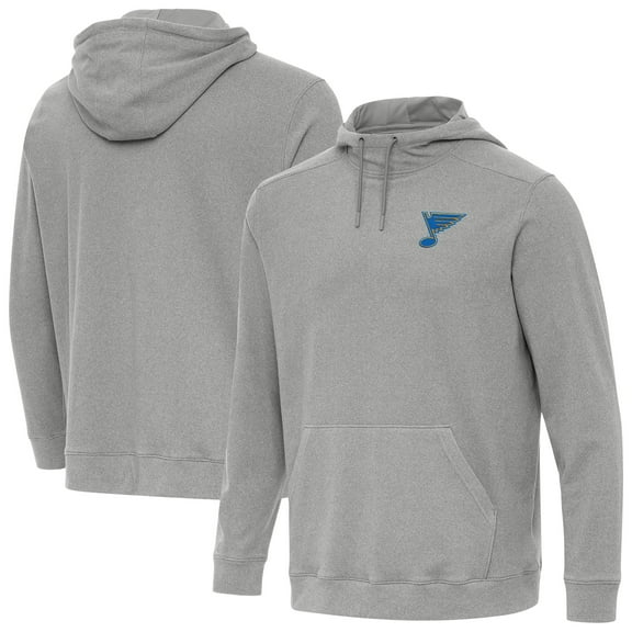 Men's Antigua Heather Gray St. Louis Blues Cloud Pullover Hoodie