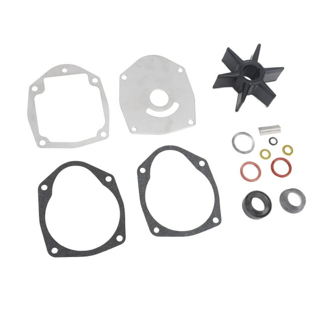 Kit De Reparación De Bomba De Agua, Sellos De Aceite Placa De Desgaste Confiable 47 43026K06 15 Piezas Kit De Juntas De Impulsor De Bomba De Agua Con Ojales Para Mercruiser Alpha