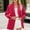 *Hot Pink, variant on Business Blazers for Women,Long Sleeve Lapel Collar ,Open Front Button Up Suit Jacket Wine,Womens Plus M
