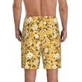 thumbnail image 3 of Kdxio Daisies Flowers Print Mens Sleep Shorts Bottoms Soft Comfy Pajama Wear Pants with Drawstring Pockets, 3 of 7