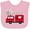 AD-Pink, variant on Inktastic Easter Red Firetruck with Pink Hearts Boys or Girls Baby Bib
