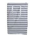 thumbnail image 1 of Cesto para la colada plegable Naiovety de lona a rayas gran capacidad bolsa organizadora de ropa contenedor portátil para ropa Juegos de accesorios de baño raya gris, 1 of 6
