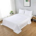 thumbnail image 3 of Egyptian Cotton Sheets - 400 Thread Count 1pc White Solid Flat Sheet (Top Sheet ) Twin XL 70 in x 102 in, 3 of 4