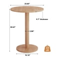 thumbnail image 2 of PHOYAL 23.62" MDF Round Dining Table for Kitchen Small Space Apartment, Tulip Style Pedestal Dining Tables, Natural, 2 of 7