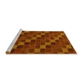 thumbnail image 2 of Ahgly Company Machine Washable Indoor Rectangle Checkered Yellow Modern Area Rugs, 8' x 10', 2 of 4