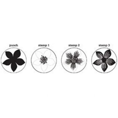 Martha Stewart Stamp & Punch Set-Flower, 1", Pk 1, Martha Stewart