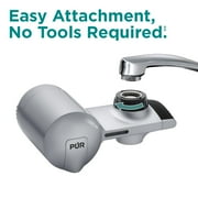 PUR PLUS Faucet Mount Water Filtration System, Horizontal, Matte Silver, PFM300V
