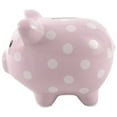 thumbnail image 3 of Baby Essentials My First Piggy Bank for Newborns, Infants and Toddlers in Pink & White Polka Dots, 3 of 6