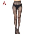 thumbnail image 2 of Odeerbi Garter Belts and Stocking Sets for Women 2024 Fashion Hollow Out Heart Print Base Pantyhose Fishnet Bottoming Fishnet Socks Black, 2 of 7