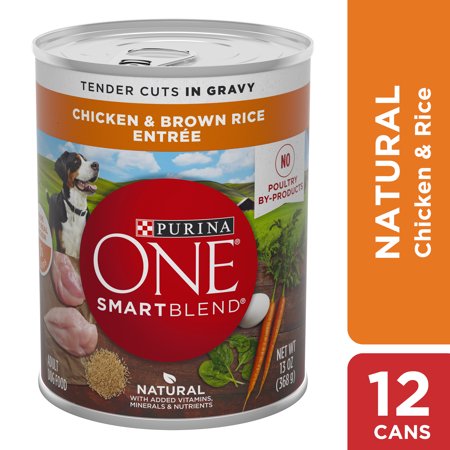 (12 Pack) Purina ONE Natural, High Protein Gravy Wet Dog Food, SmartBlend Tender