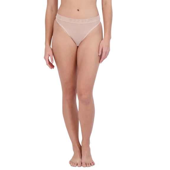 Steve Madden Women’s Mesh High-Leg Thong Underwear, Rose Dust, Medium