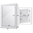 thumbnail image 4 of Giantex Bathroom Medicine Cabinet, Wall Mount Mirrored Storage Organizer w/Adjustable Shelf, White, 4 of 8