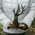 thumbnail image 4 of Vintage style Peaceful Red Copper Deer Sculpture Model Figure Figurine Statue Decor Copper Decorative Lucky Sika Deer,Elk moose Ornament, 4 of 6