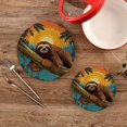 thumbnail image 2 of GZHJMY Sloth Trivets Pot Holders Set of 2 Decoration Potholders Pure Cotton Thread Weave Trivets, Coasters, Placemats, Spoon Rest for Cooking for Kitchen Pans Bowl Teapot, 2 of 7