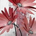 thumbnail image 6 of Rustic Farmhouse Shower Curtain, Farm Red Daisy Floral Flowers and Butterfly on Country Wooden Shower Curtain for Bathroom, Light Burgundy Gray Grey Shower Curtain with 7PCS Hooks, 36X70IN, 6 of 6