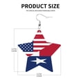 thumbnail image 3 of Leather Earrings America Texas Flag Decorative Star Faux Leather Earring Lightweight Dangle Drop Earrings For Women, 3 of 6