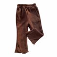 thumbnail image 5 of Mifsaly Girls Waffle Knit Wide Leg Pants High Waisted Flare Sweatpants with Pockets Solid Color Outdoor Play Lounge Clothes, 5 of 5