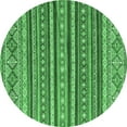 thumbnail image 1 of Ahgly Company Indoor Round Oriental Emerald Green Modern Area Rugs, 5' Round, 1 of 4
