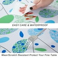 thumbnail image 5 of Floral Pattern Vinyl Tablecloth with Flannel Backing - 52×52/52×70/60×60 Inch, Waterproof Oil-Proof Wipeable Table Cover for Indoor & Outdoor, 5 of 9