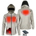thumbnail image 4 of ActionHeat 5V Women's Battery Heated Slim Fit Hoodie- Antarctica White - Sizes: XS-XXL, 4 of 9
