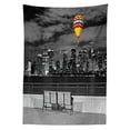 thumbnail image 3 of Ambesonne Black and White Tablecloth Rectangular Table Cover, NYC Skyline, 60"x84", Multicolor, 3 of 4