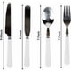 thumbnail image 4 of Kit de desorden para cubiertos de cocina para acampar, organizador de cubiertos, juego de 13 utensilios para comer pinic con plato ecológico, cuchara, cuchillo, tenedor, abridor de vino, tenedor, 4 of 5