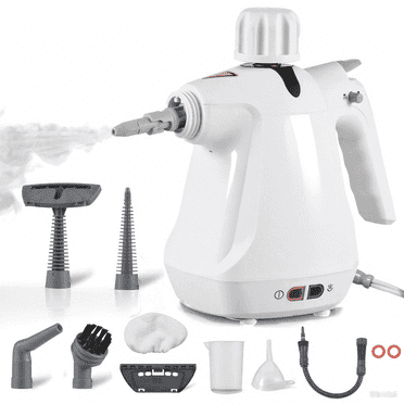 Yuyongr Handheld Steam Cleaner for Home Use, 10 Pcs Portable Steamer with Lock Button, 9.8 Ft Power Cord, 13.53 Oz Tank, High Pressure Temperature Steam Cleaner for Car, Grout, Kitchen, Furniture