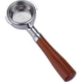 thumbnail image 1 of Kafvalubre Porte-Filtre Sans Fond 58mm Compatible avec E61 Grouphead Flair 58, ECM, Machine à Expresso Fusée Porte-Filtre en Acier Inoxydable avec Panier Filtre Poignée-Bois, 1 of 6