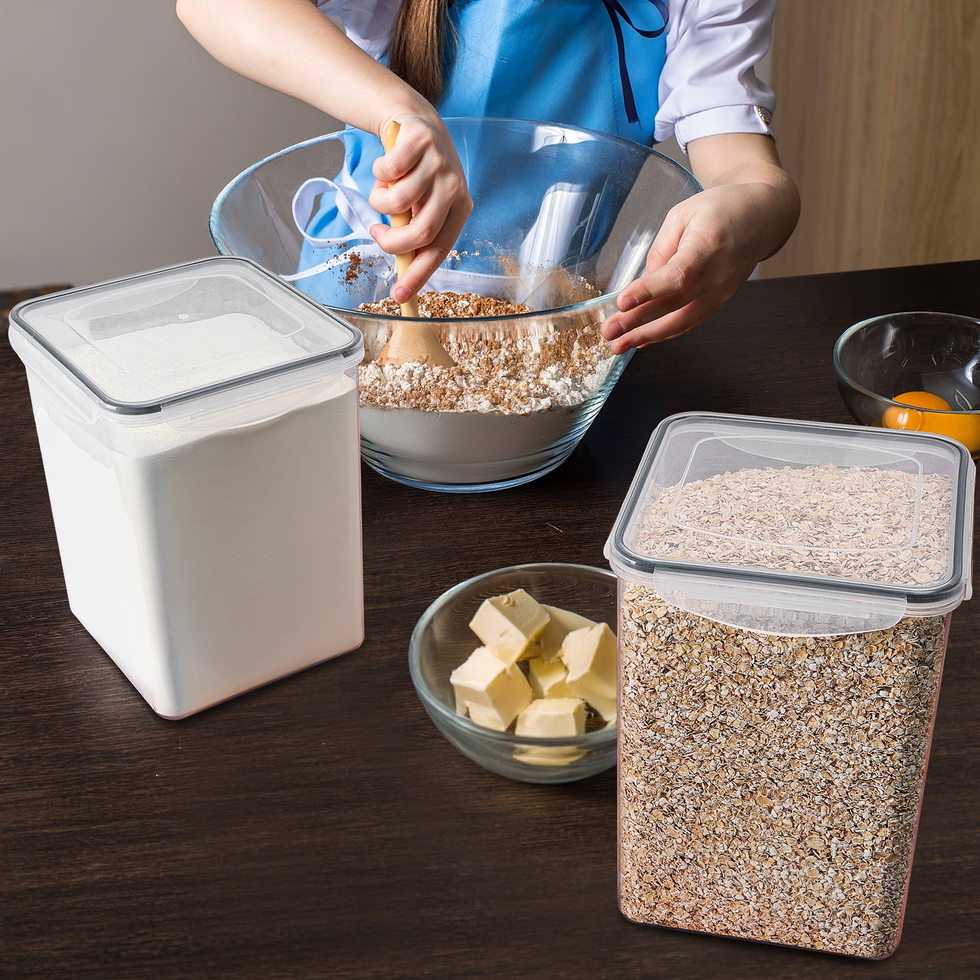 Sorbus 2-Pack Clear Plastic Airtight Dry Food Storage Containers